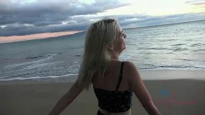 Kate makes it to Hawaii, and you make her cum.