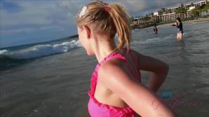 You fuck Melody on the bluff, and cum on her face and tits.